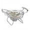 Molheira 500ml de Vidro Perle Com Suporte Concha e Queimador de Aço Inox